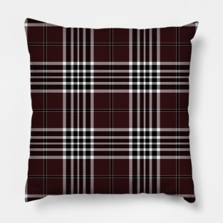 Brown and White Tartan Plaid Pattern Pillow