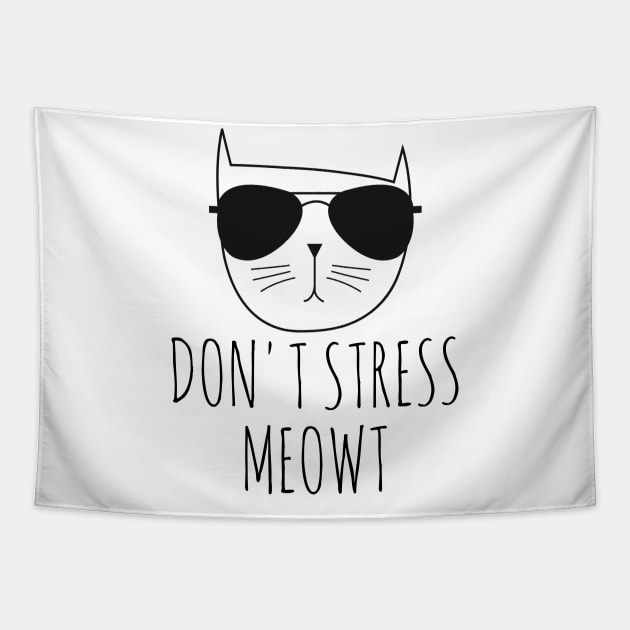 Don't Stress Meowt Shirt, Funny Cat, Cat Lover Shirt, Meow Tapestry by SweetMay