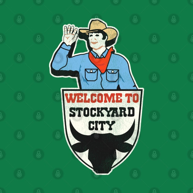 Retro Defunct STOCKYARD CITY Oklahoma Sign by darklordpug