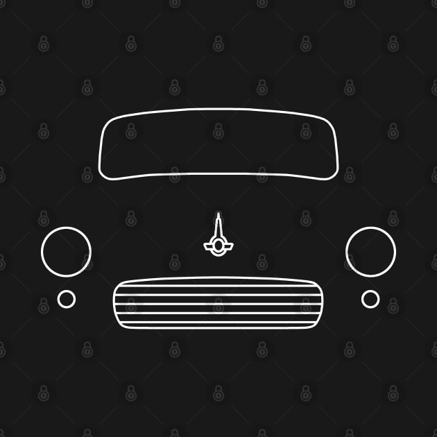 Morris Minor classic car outline (white) by soitwouldseem