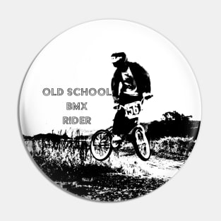 old school bmx rider racer Pin