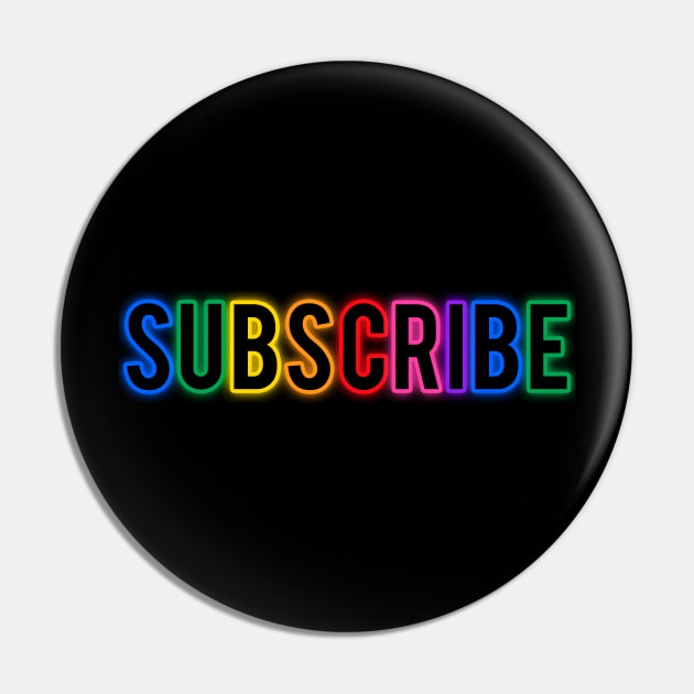 Subscribe Rainbow Pin by CandyMoonDesign