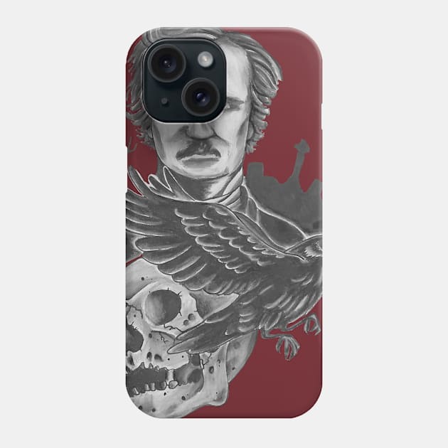 Edgar Allan Poe Phone Case by JohnKing