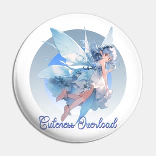 Cuteness Overload Blue Hair Fairy Girl Pin