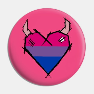 Bisexual Heart Pin