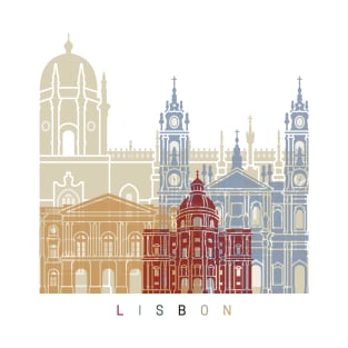 Lisbon V2 skyline poster T-Shirt