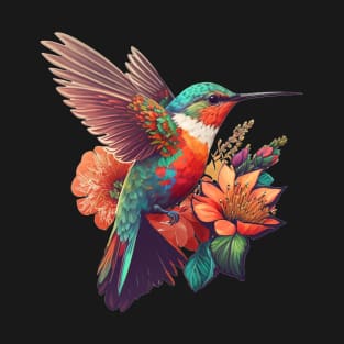 Hummingbird and Flowers T-Shirt