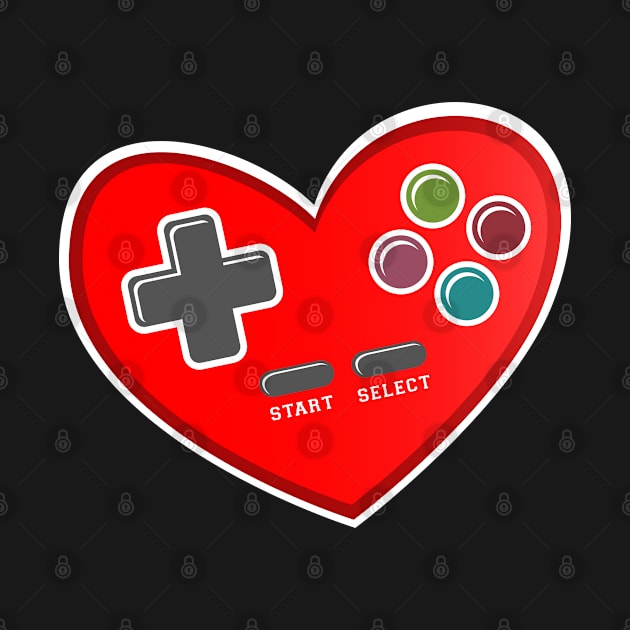 Video Game Controller Heart Shape by RobomShop