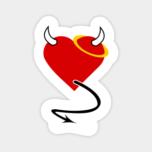 Evil Love Heart 02 White Magnet