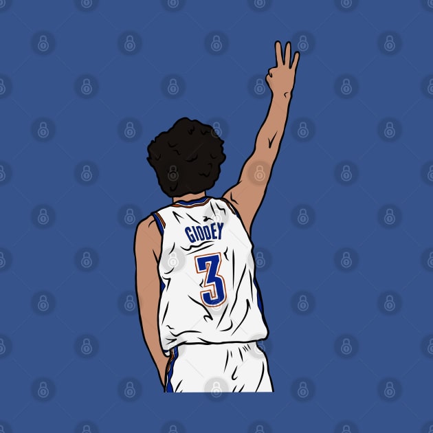 Josh Giddey 3 Point Celebration by rattraptees