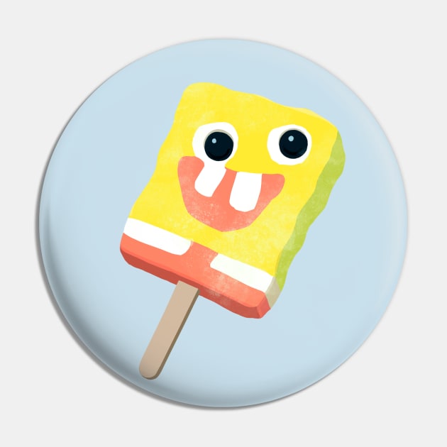 Sponge Popsicle Design Sticker Pin by waveformUSA