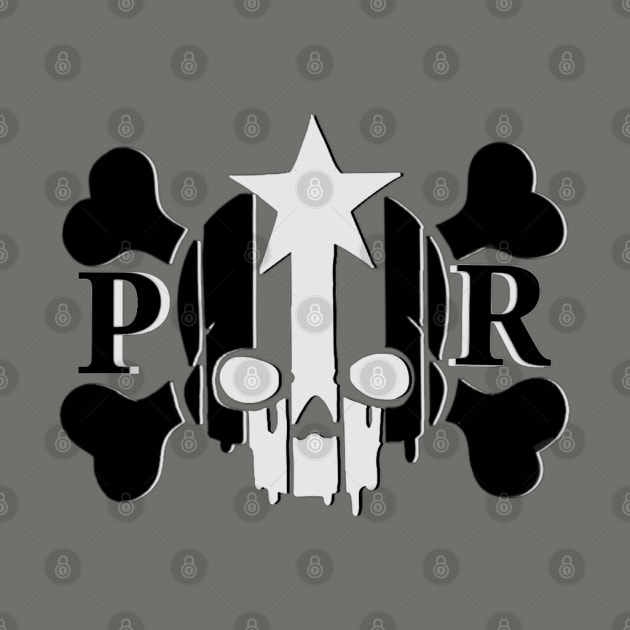 Puerto Rico flag skull and crossbones by Duendo Design