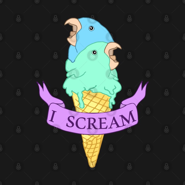 I scream Ice cream Blue and Turquoise parrotlet by FandomizedRose