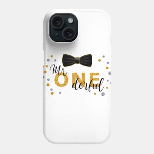 Mr. Onederful birthday shirt for boy, birthday boy, first birthday Phone Case