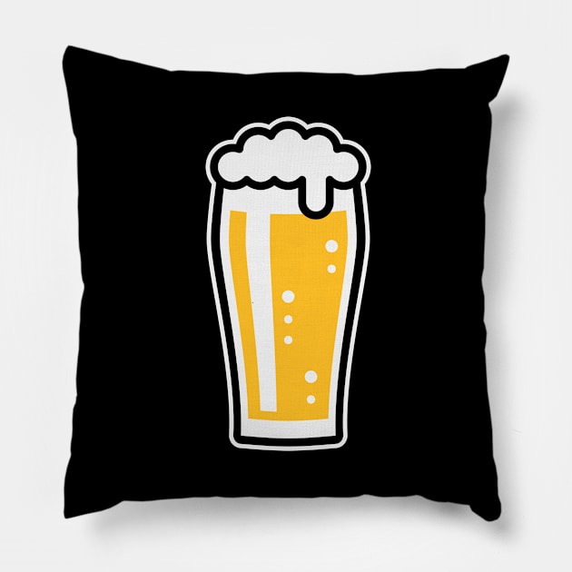 Beer Glass (Beer Drinker / Pale Ale / 3C) Pillow by MrFaulbaum