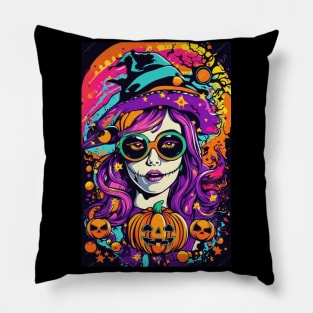 Halloween Day Girl Design Pillow