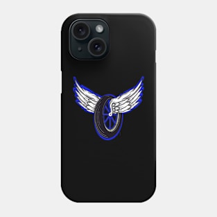 Winged  motorcycle wheel Phone Case