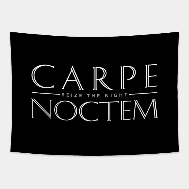 Latin Quote: Carpe Noctem (Seize The Night) Tapestry by Elvdant