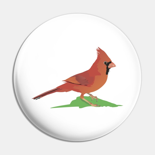 Northern Cardinal Bird Pin by NorseTech