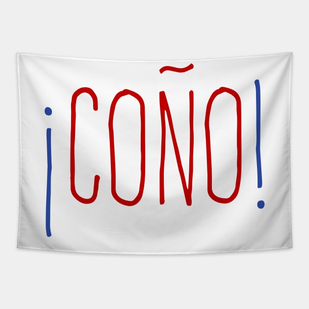 ¡Coño! - color design Tapestry by verde