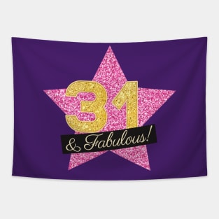 31st Birthday Gifts Women Fabulous - Pink Gold Tapestry