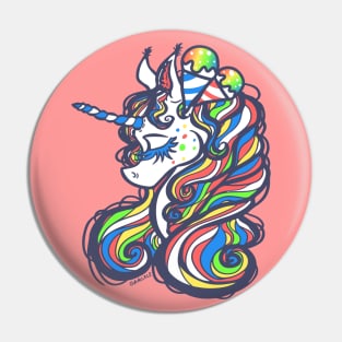 Snowcone Unicorn Pin