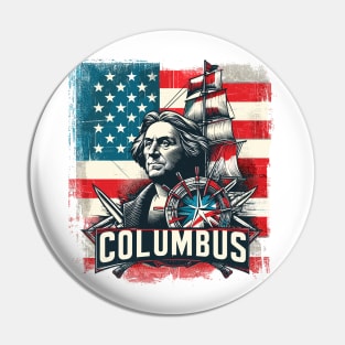 Columbus Canvas: Ohio Flag Elegance 🌳🇺🇸 Pin