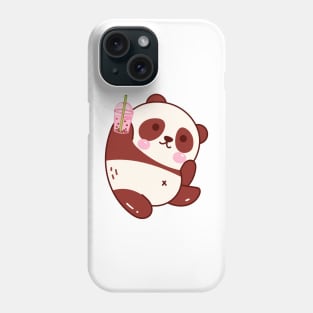 Panda Bear Drinking Bubble Tea Phone Case