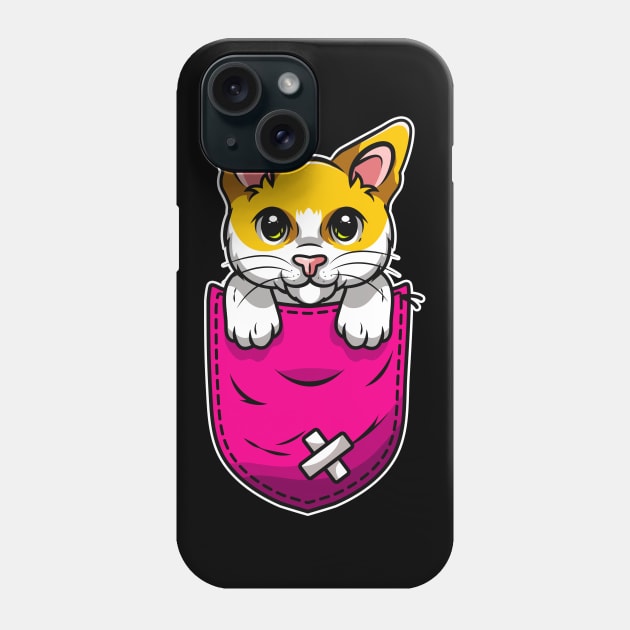 Cute Cat In Bag Cats Lover Phone Case by Foxxy Merch