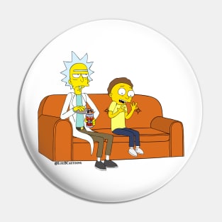 yellow scientist and kid on couch Pin