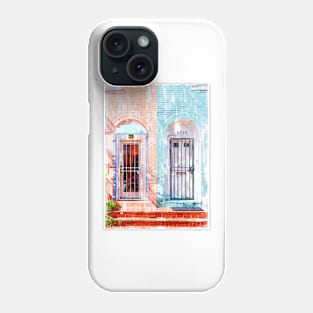 Twin Townhouse Doors Vintage In Washington Phone Case