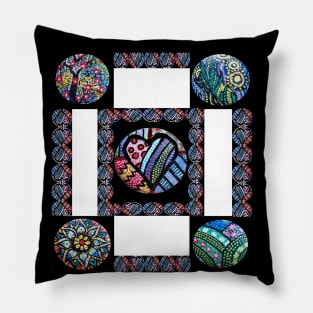 Hearts ,flowers,patterns and landscapes by LowEndGraphics Pillow