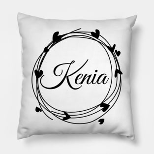 Kenia name cute design Pillow