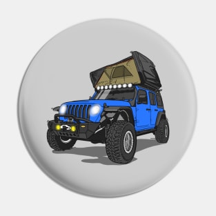 Jeep Wrangler Camp Time- Blue Pin