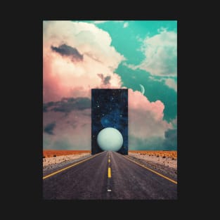 Road To A New World - Space Aesthetic, Retro Futurism, Sci Fi T-Shirt