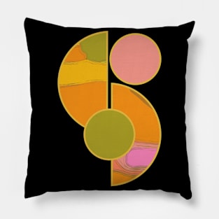 Bright vibrant modern earth tones colors unique original contemporary art 372 Abstract Pillow