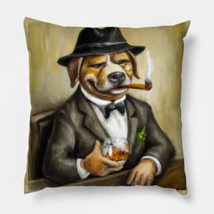 The DogFather OilPaint Pillow