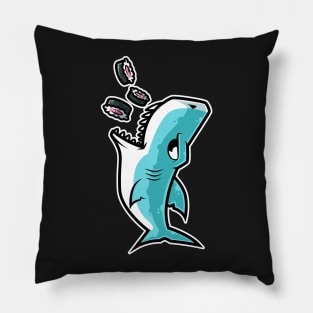 Shark Sushi Nigiri Kawaii Neko Anime Japanese graphic Pillow