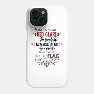 Patriotic National Anthem Doodles Phone Case