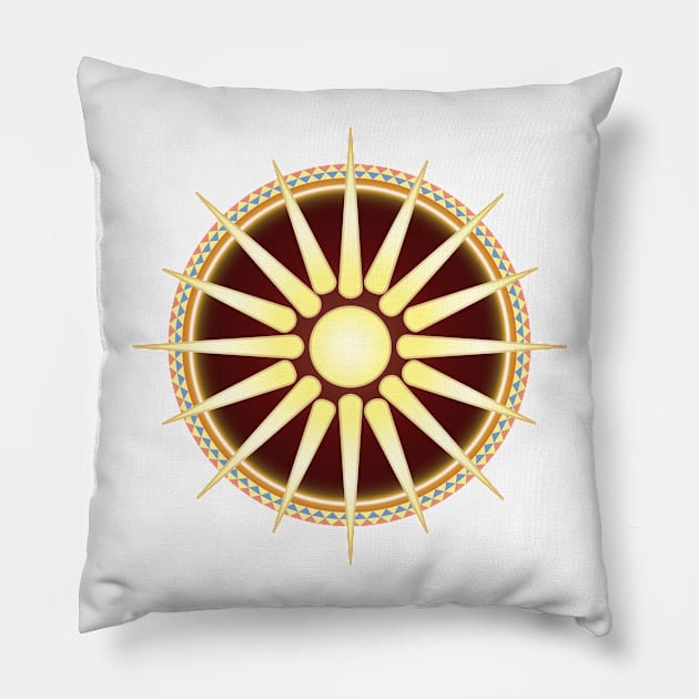 Vergina Sun Pillow by enigmaart