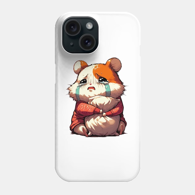 Cute Crying Sad Hamster Phone Case by TomFrontierArt