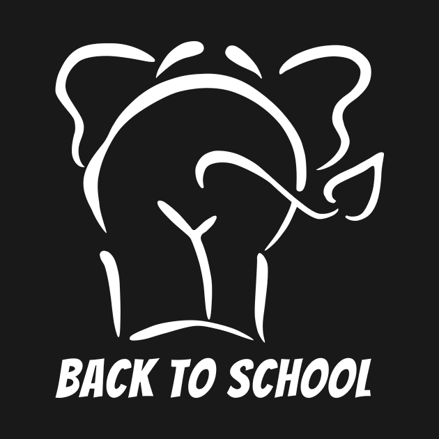 Back To School Funny Elephants Back Start Of School Gift by peter2art