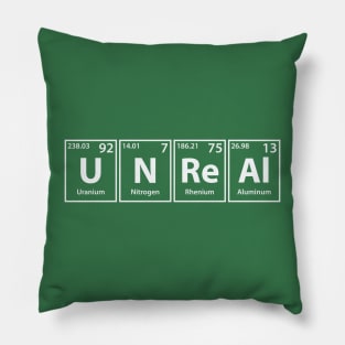 Unreal (U-N-Re-Al) Periodic Elements Spelling Pillow