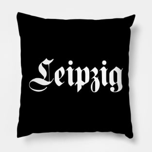 Leipzig written with gothic font Pillow