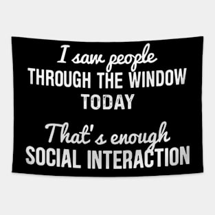 I Saw People Through The Window Today That's Enough Social Interaction Tapestry