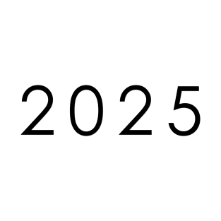 Simple Black / Dark 2025 year T-Shirt