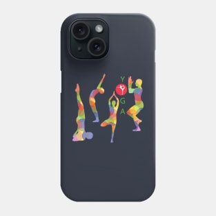 Colors Yoga Poses Phone Case