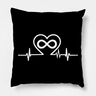 heart beat infinity Pillow