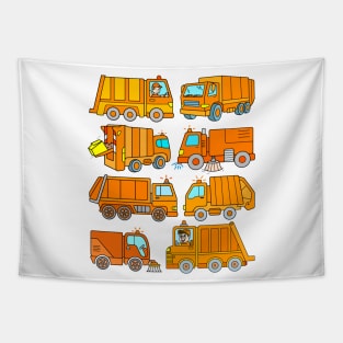 Trash Truck Design Boys Girls Men Women Tapestry