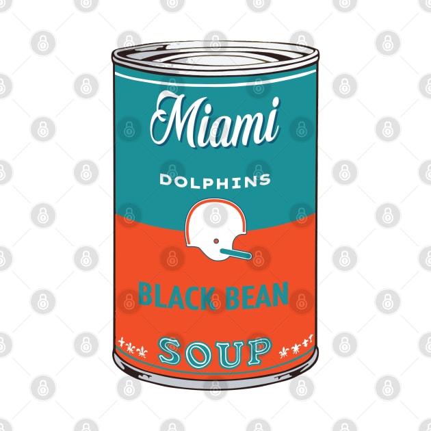 Miami Dolphins Soup Can by Rad Love